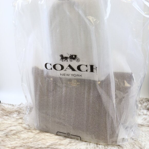 Coach Gallery Tote Bag Leather CV402 Gold/Dark Stone - Picture 5 of 12